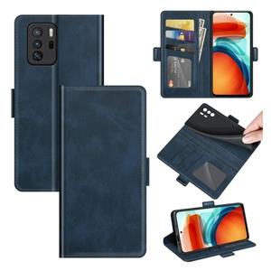 huismerk Voor Xiaomi Redmi Note 10 Pro 5G China / Poco X3 GT Dual-side Magnetische Gesp Horizontale Flip Lederen Case met houder Card Slots & Wallet (Donkerb