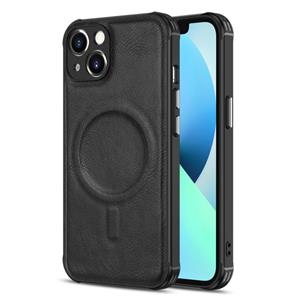 huismerk Crazy Horse Cowhide Leather Magnetic Phone Case voor iPhone 13 Mini