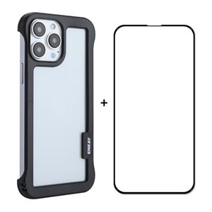 Enkay Frameloze Hollow PC Case + Glass Film voor iPhone 13 Pro Max