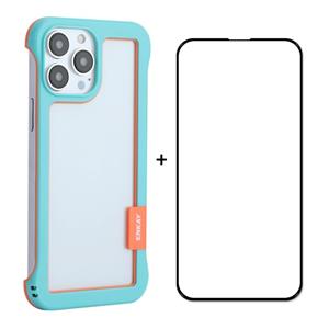 Enkay Frameloze Hollow PC Case + Glass Film voor iPhone 13 Pro Max