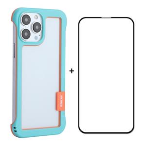 Enkay Frameloze Hollow PC Case + Glass Film voor iPhone 13 Pro