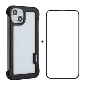 Enkay Frameloze Hollow PC Case + Glass Film voor iPhone 13