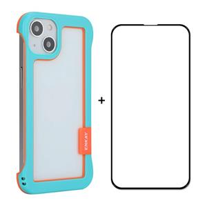 Enkay Frameloze Hollow PC Case + Glass Film voor iPhone 13