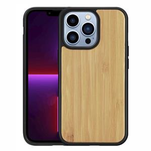 huismerk Houtfineer TPU shockproof telefooncase voor iPhone 13 pro