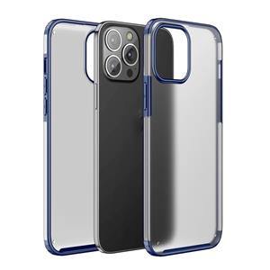 huismerk Vier-hoek Shockproof TPU + PC Beschermhoes voor iPhone 13 Pro (Blauw)