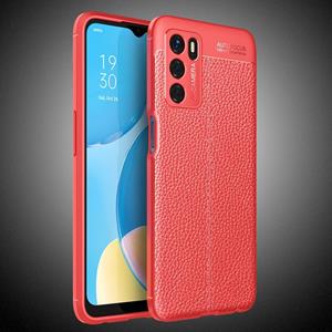 huismerk Voor Oppo A16 Litchi Texture TPU Shockproof Case