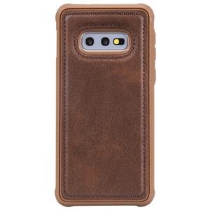 huismerk Voor Galaxy S10e Magnetic Shockproof PC + TPU + PU Lederen beschermhoes(Koffie)