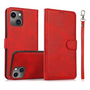 huismerk Kalfstructuur 2 in 1 Afneembare Magnetische achterkant Horizontale Flip Leren Case met Houder & Kaart Slots & Portemonnee & Fotolijst voor iPhone 13 M