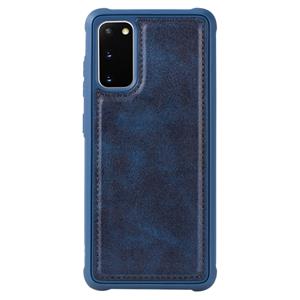 huismerk Voor Galaxy S20 Magnetic Shockproof PC + TPU + PU Lederen beschermhoes(Blauw)