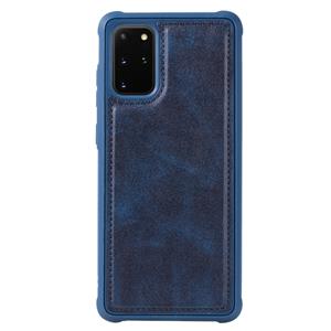 huismerk Voor Galaxy S20+ Magnetic Shockproof PC + TPU + PU Lederen beschermhoes(Blauw)