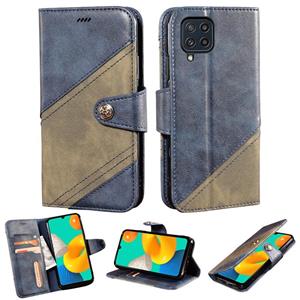 huismerk Voor Samsung Galaxy M32 Contrast Kleur Splicing Retro Textuur Horizontale Flip PU lederen tas met kaartslots & houder & portemonnee