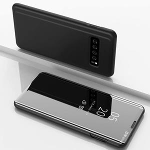 huismerk Galvaniseren spiegel horizontale Flip lederen case voor Galaxy S10 5G met houder (zwart)