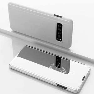 huismerk Galvaniseren spiegel horizontale Flip lederen case voor Galaxy S10 5G met houder (zilver)