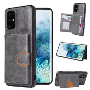 huismerk Voor Samsung Galaxy S20 PU + TPU + PC Shockproof Back Cover Case met Card Slot & Holder(Grey)