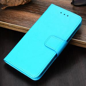 huismerk For Samsung Galaxy A72 5G / 4G Crystal Texture Horizontal Flip Leather Case with Holder & Card Slots & Wallet(Light Blue)