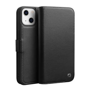 QIALINO Magnetic Buckle Leather Phone Case For iPhone 13 mini(Black)