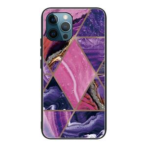 huismerk Abstract Marble Pattern Glass Protective Case For iPhone 13 Pro(HC-A2)