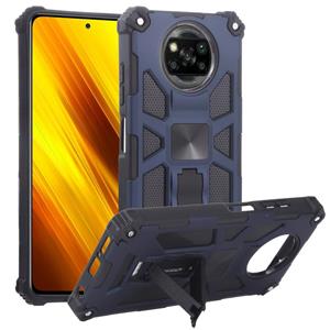 huismerk Voor Xiaomi Poco X3 NFC schokbestendige TPU + PC Magnetische beschermhoes met houder