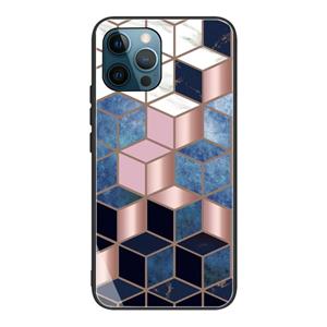 huismerk Abstract Marble Pattern Glass Protective Case For iPhone 13 Pro(HC-A3)