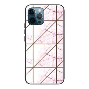 huismerk Abstract Marble Pattern Glass Protective Case For iPhone 13 Pro(HC-A4)