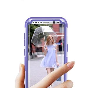 Huismerk Voor Galaxy S8 PLUS / G955 Dropproof 3 in 1 siliconen hoes voor mobiele phone(Purple)