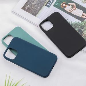 Voor iPhone 12 ROCK Liquid Siliconen Schokbestendige beschermhoes (Blauw)