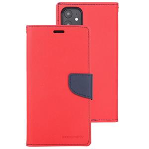 Voor iPhone 12 GOOSPERY FANCY DIARY Kruispatroon Horizontaal Flip Lederen hoesje met Holder & Card Slots & Wallet(Rood)