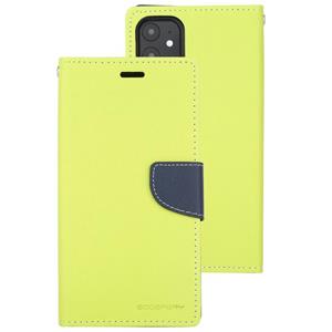 Voor iPhone 12 GOOSPERY FANCY DIARY Kruispatroon Horizontaal Flip Lederen hoesje met Holder & Card Slots & Wallet(Groen)