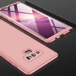 huismerk GKK drie stage splicing volledige dekking PC Case voor Galaxy Note9 (Rose goud)