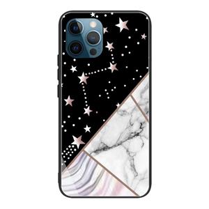 huismerk Abstract Marble Pattern Glass Protective Case For iPhone 13 Pro(HC-A8)