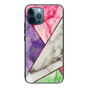 huismerk Abstract Marble Pattern Glass Protective Case For iPhone 13 Pro(HC-A11)