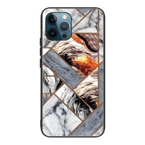 huismerk Abstract Marble Pattern Glass Protective Case For iPhone 13 Pro(HC-A13)