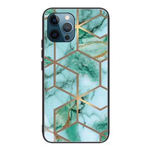 huismerk Abstract Marble Pattern Glass Protective Case For iPhone 13 Pro(HC-A15)