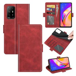 huismerk Voor Oppo A94 5G / F19 PRO + 5G / RENO5 Z Dual-side magnetische gesp horizontale flip lederen tas met houder & kaart slots & portefeuille