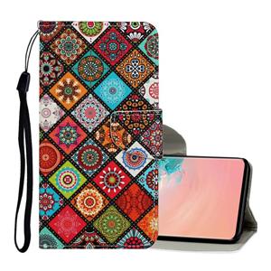 huismerk Voor Samsung Galaxy S10 Gekleurd tekenpatroon Horizontaal Flip Lederen hoesje met Houder & Card Slots & Wallet & Lanyard(Ethnic Style)