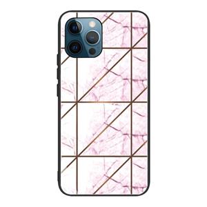 huismerk Abstract Marble Pattern Glass Protective Case For iPhone 13 Pro Max(HC-A4)