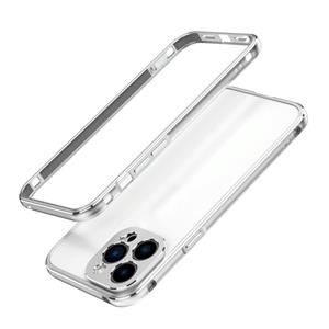 huismerk Aurora Series Lens Protector + Metalen Frame Beschermhoes Voor iPhone 13 Pro (Silver)