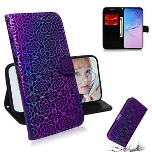 huismerk Voor Galaxy S10 plus effen kleur kleurrijke magnetische Buckle horizontale Flip PU lederen draagtas met houder & kaartsleuven & portemonnee & Lanyard