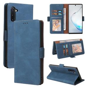 huismerk For Samsung Galaxy Note10 Simple Suction Closure Horizontal Flip Leather Case with Holder & Card Slot & Wallet(Blue)