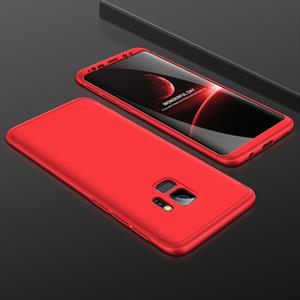 GKK voor Galaxy S9 drie fase Splicing 360 graden volledige PC beschermende hoes Back-Cover(Red)