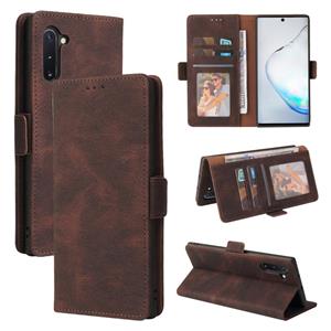 huismerk For Samsung Galaxy Note10 Simple Suction Closure Horizontal Flip Leather Case with Holder & Card Slot & Wallet(Brown)