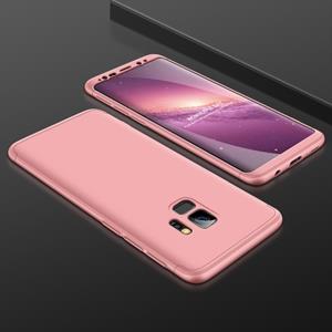 huismerk GKK voor Galaxy S9 drie fase Splicing 360 graden volledige PC beschermende Case achtercover (Rose goud)