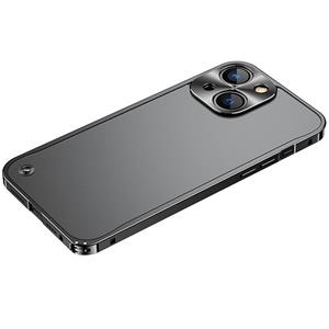 huismerk Metalen frame frosted pc shockproof telefooncase voor iphone 13 mini