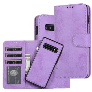 huismerk Voor Samsung Galaxy S10 Retro 2 in 1 Afneembare Magnetische Horizontale Flip TPU + PU Lederen case met Holder & Card Slots & Photo Frame & Wallet(Paar