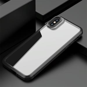 huismerk MG Series Koolstofvezel TPU + Clear PC Four-Corner Airbag Shockproof Case voor iPhone XR