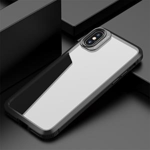 huismerk MG Series Koolstofvezel TPU + Clear PC Four-Corner Airbag Shockproof Case voor iPhone XS MAX