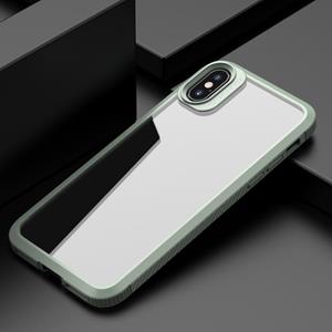 huismerk MG Series Carbon Fiber TPU + Clear PC Four-Corner Airbag Schokbestendig Case voor iPhone XS Max