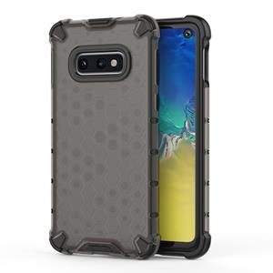 huismerk Schokbestendige honingraat PC + TPU Case voor Galaxy S10e (zwart)