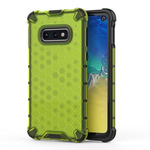 huismerk Schokbestendig honingraat PC + TPU Case voor Galaxy S10e (groen)