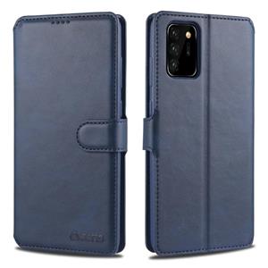 Voor Samsung Galaxy Note20 Ultra AZNS Kalftextuur horizontale flip lederen hoes met Holder & Card Slots & Wallet & Photo Frame(Blauw)